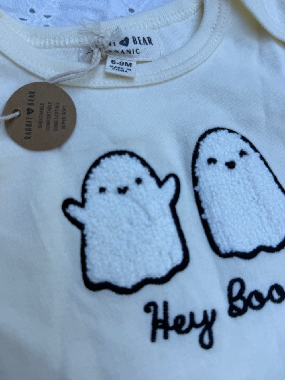 Hey, Boo! 👻 Rabbit and Bear Organic One piece 6-9 Months